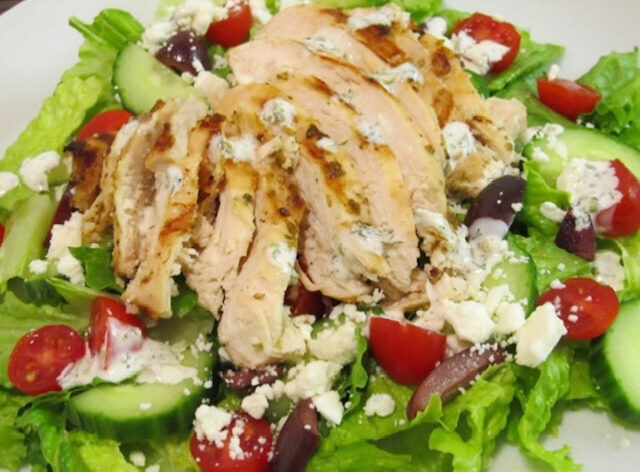 A photo of Fresco's Greek Chicken Salad